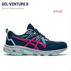 Gel-Venture 8 1012b231-400 Women Wide(D) Mako Blue/Pink Glo Us1o Br 40 26.5 Eur 42 Ar 41 Gel -Venture 8 1012b231/400/10 Amazon Wide Blue Asics Sneakers For Trail Running, Asics Blue Sneakers For Trail Running, Asics Walking Shoes With Gel Cushioning, Asics Trail Running Shoes With Air Cushioning For Outdoor, Asics Trail Running Sneakers With Synthetic Material, Asics Synthetic Sneakers For Trail Running, Asics Trail Running Shoes For Trail Running, Walking Shoes For Outdoor Activities In Spring, Asics Running Shoes With Gel Cushioning For Outdoor Activities