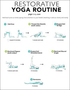 the benefits of restorative yoga routine for your body and mind - info poster