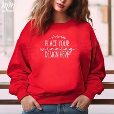 Give your customers all the sweatshirt options! Check out our affordable sweatshirt bundle featuring this mockup and 215 other curated sweatshirt images in all the popular colors here: ➡️➡️➡️https://magnatemockups.etsy.com/listing/1632169714 OR even better... 🚨Secure the ENTIRE shop bundle at our amazing introductory price for a limited time only.  🔥Your investment gives you EVERY listing you see in the Magnate Mockups store + every future listing we add to our store.  💰Grow your business toolkit with over 1900 beautiful curated affordable mockups and counting  ➡️➡️➡️https://magnatemockups.etsy.com/listing/1583901260 Love this Red Gildan 18000 sweatshirt mockup featuring a female model in a Christmas setting?  Thankyou for supporting a small business, I really enjoy helping other busine Affordable Trendy Red Sweater, Blank Sweatshirts, Sweatshirt Mockup, Red Sweater, Popular Colors, Mock Ups, Christmas Settings, Sweatshirt Designs, Grow Business