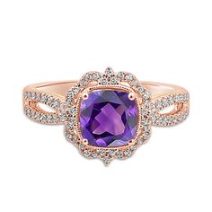 Truly™ Zac Posen Sonia Amethyst Engagement Ring Antique Promise Rings, Exclusive Engagement Rings, Amethyst Wedding Rings, Amethyst Wedding, Gold Anniversary Rings, Amethyst Ring Engagement, Opal Wedding Rings, Purple Amethyst Ring, Antique Wedding Rings