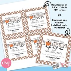 four free printable pumpkins and checkered background flyers for an event or party