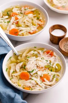 Crockpot Chicken Noodle Soup is comfort in a bowl. This simple meal,  loaded with tender chicken, vegetables, and egg noodles, is perfect for a cozy weeknight dinner.