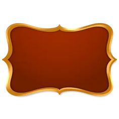 a brown and gold frame on a white background with clipping for text or image