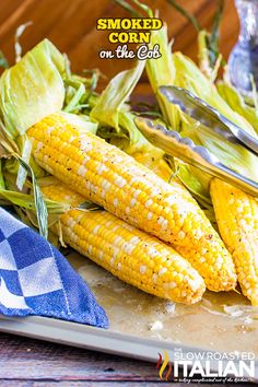 grilled corn on the cob with salt and pepper is an easy side dish