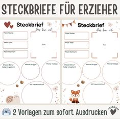 a german worksheet for children to learn how to use the word sticker