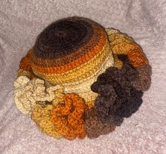 *This hat is made to order!* Crochet Ruffle Hat, Ruffle Hat, Bonnet Au Crochet, Crochet Ruffle, Bonnet Crochet, Handmade Crochet, Fall Colors, Caps Hats, Accessories Hats