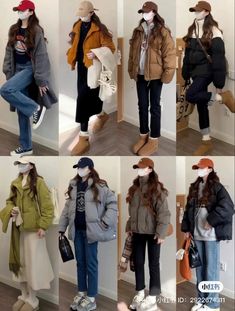 Korea January Outfit, Winter Outfits Cold Korean Style, Winter Cafe Outfits, January Winter Outfits, Winter K Fashion, Tokyo February Outfit, Japan November Outfit Women, Winter Outfits For Japan