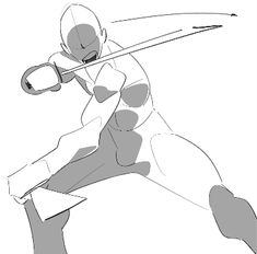 a drawing of a person with a bow and arrow