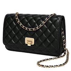 High Quality Fashion Chain Bag, Flap Bag Condition: New Size: 9.5” X 5.5” X 2.55” Approx Black Purse With Gold Chain Strap; The Chain Can Be Used As Crossbody Purse Or Shoulder Bag; Material: Made Of High Quality Faux Leatherpu Leather ,Which Is Durable ,Lightweight ,Highly Anti-Scratch, Tear-Resistant; Fashion & Classic Design Lock Closure : Easy For Opening And Closing ,Adding The Security Of The Item Inside; This Bag Is A Great Gift To Your Love Ones Black Rectangular Wallet On Chain With Mobile Phone Bag, Black Clutch Wallet On Chain For Party, Black Rectangular Wallet On Chain With Adjustable Strap, Black Wallet On Chain With Adjustable Strap, Black Rectangular Wallet On Chain With Gold-tone Hardware, Classic Evening Phone Bag, Chic Black Wallet On Chain Shoulder Bag, Black Wallet On Chain For Daily Use, Black Crossbody Wallet On Chain