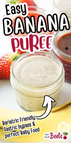 an easy banana pure recipe in a jar