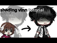 two anime characters are shown with the words shading vinn tutorial and an image of