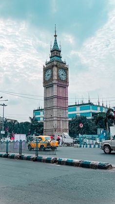 the big ben clock tower towering over the city of london