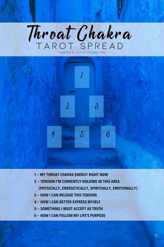 there is a blue building with numbers on it and the words tarot spread below