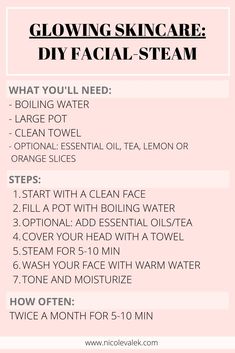 Facial Benefits, Skin Tea, Skin Care Routine 30s, Facial Steaming, Skin Care Order, Diy Facial, Glowing Skincare