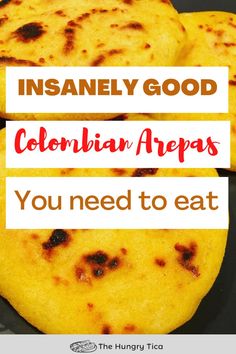 some food that is sitting on top of a pan with the words, insanely good colonial areas you need to eat