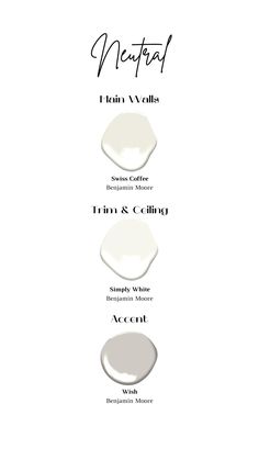 the different shades of white paint