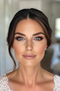 a beautiful woman with makeup on her face