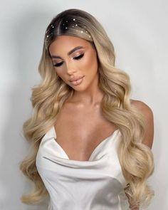 Long Hairstyles Blonde, Hairstyles Blonde Hair, Up Dos For Prom, Hairstyles Blonde, Simple Prom Hair, Gorgeous Hairstyles, Up Dos, Hair Hoco, Long Hair Wedding Styles