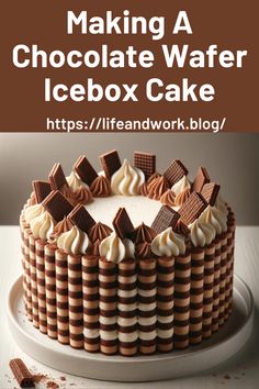 Making A Chocolate Wafer Icebox Cake Chocolate Wafer Icebox Cake, Necco Wafers, Icebox Cakes, Icebox Cake Recipes, Chocolate Wafer, Chocolate Wafer Cookies, Cake Cooking, Rich Cake, Metric Measurements