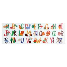 the alphabet is made up of letters and numbers with different animals on each one side