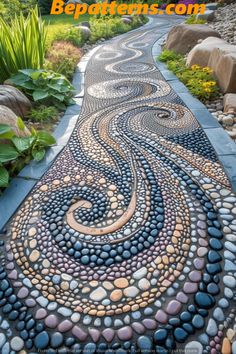 a pathway made out of rocks and stones with text overlay that says, how to make