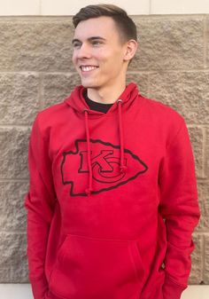 47 Kansas City Chiefs Mens Red Pop Imprint Headline Long Sleeve Hoodie - 48005862 Red Hoodie With Team Name For Winter, Red Team Spirit Hoodie For Streetwear, Red Team Spirit Hooded Hoodie, Sports Fan Fleece Hoodie, University Red Fleece Sports Hoodie, University Red Fleece Hoodie For Sports, Collegiate Red Hoodie For Fan Gear, Red Collegiate Hoodie For Fan Gear, Red Cotton Hoodie For Fan Merchandise