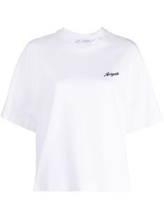 white organic cotton crew neck embroidered logo at the chest short sleeves straight hem Axel Arigato, Jersey Shirt, Size Clothing, Logo Embroidered, White Tshirt, White T, Cotton Tshirt, Fashion Branding, Colorful Shirts