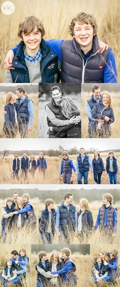 two children and an adult are posing for a photo in the grass with their arms around each other