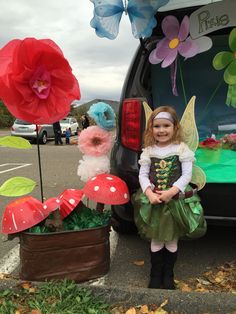 Butterfly Garden Trunk Or Treat, Trunk Or Treat Fairy Garden, Trunk Or Treat Bug Theme