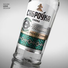 a bottle of vodka is shown on a reflective surface with the words crepovoka printed on it