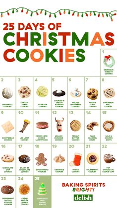 the 25 days of christmas cookies calendar