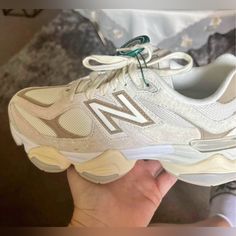 Brand New With Box, Unused. Size: Us W 7.5 Tan New Balance Shoes, Tan New Balance, New Balance Cream, New Balance 9060, Shoes New Balance, New Balance Shoes, Me Too Shoes, New Balance, Size 7