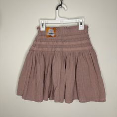 Brand New With Tags, It Is A Light Pinkish-Purple Color. Super Cute For Spring/Summer! Casual Purple Pleated Bottoms, Summer Pleated Purple Bottoms, Summer Purple Pleated Bottoms, Casual Mini Skirt With Elastic Fit, Casual Purple Skirted Bottoms, Casual Summer Skirt With Elastic Fit, High Waist Casual Purple Skirt, High Waist Purple Casual Skirt, Casual High Waist Purple Skirt