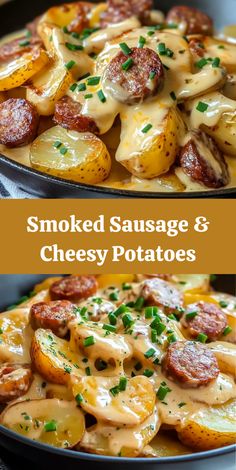 Make dinner effortless with this cheesy ranch potatoes and sausage recipe. Packed with flavor and ready in no time! Easy Dinner Recipes With Potatoes, Cheesy Ranch Potatoes And Sausage, Country Dinner Recipes, Cheesy Sausage And Potatoes, Conecuh Sausage Recipes, Fried Potatoes And Sausage, Potato Dinner Recipes, Recipes With Potatoes, Potatoes For Dinner