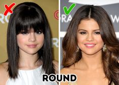 Haircuts That Perfectly Fit Your Face Shape, as Proven by Celebrities’ Photos Celebrities With Round Faces, Round Face Celebrities, One Length Hair, Long Face Shapes, Middle Part Hairstyles, Diamond Face Shape, Celebrities Photos, Round Face Shape, Flat Hair