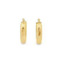 10kt yellow gold 6mm hollow tube 1/2 inch huggie hoop earring. Perfect for everyday! Product: Earrings Material: 10kt Yellow Gold Huggie Hoop Earrings, Hoop Earrings, Yellow Gold, Yellow, Gold