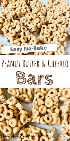 easy no - bake peanut butter and cheeto bars are the perfect snack for busy nights