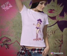 "Tranz Noodle Vulgar Graphic  T shirt   Each shirt is made to order, so get a \"fresh out-the-oven\" shirt with every order!   Please note when selecting you shirt.  One style has the Gorillaz logo, the other style does not ----------------------------------------------------------------------------------------------------------------------- Classic Fit Fine Jersey Ladies T-Shirt Pink Shirt Fabric * 4.5 oz., 30/1 fine knit jersey * 100% ring-spun USA cotton * Reactive-dyed for longer-lasting color * Prewashed to minimize shrinkage Features * A more generous, feminine cut * Side-seamed construction for a semi-fitted, contoured silhouette * Feminine ribbed crew neck * Taped neck and shoulders to provide durability * Double-needle sleeves and bottom hem * Tear Anywhere label ----------------- The Gorillaz, Cute Nerd, Math Geek, Math Gift, Geek Shirts, Nerd Shirts, Nerd Gifts, Ladies T Shirt, Gorillaz