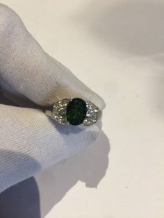 Deep green Chrome Diopside 925 Sterling silver with rhodium finish Size 8 Can be re sized for a jeweler's fee of $10 All rings are shipped in a nice gift box. Check out our over a THOUSAND great reviews Engraving is $4 per letter and is not always perfect depending on the piece. It can take a few days if the jeweler is busy. This is payable to Paypal Judithsltd@gmail.com Elegant Stamped 925 Emerald Ring, Classic Green Emerald Ring Stamped 925, Silver Tsavorite Ring In Fine Jewelry Style, Formal Green Sterling Silver Rings, Classic Silver Ring With Tsavorite, Classic Silver Tsavorite Ring, Classic Silver Emerald Ring With Tsavorite, Formal Green Emerald Ring In Sterling Silver, Gothic Ring