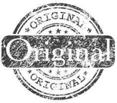 an original stamp with the word original written on it