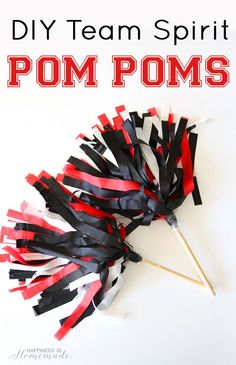 this diy team spirit pom poms is so cute and easy to make