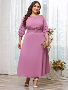 Modest Dresses Fashion, Chic Dress Classy, Plus Size Dress Outfits, Stylish Work Attire, Dress Classy, Elegant Color, Dress Up Outfits, Classy Dress Outfits, Simple Dress