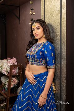 Royal Blue Lehenga Set from Gamila Collection Unstitched Blue Set With Blouse, Blue Blouse Piece For Wedding In Transitional Season, Blue Traditional Blouse For Reception, Blue Blouse For Eid Reception, Blue Elegant Blouse For Eid, Transitional Wedding Blue Blouse, Blue Bollywood Blouse For Reception, Bollywood Style Blue Blouse For Reception, Blue Festive Sets With Unstitched Blouse