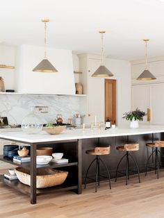 These Kitchen Islands with Storage and Seating Are the Epitome of Functional Kitchen Island With Storage And Seating, The Mcgee Home, Mcgee Home, Kitchen Island With Seating, Island With Seating, Kitchen Photos, White Kitchen Cabinets