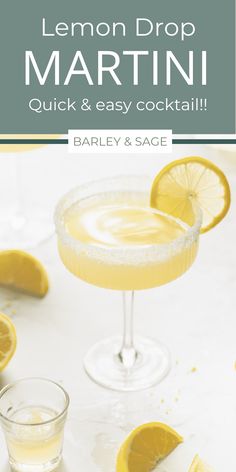 This lemon drop martini is light, refreshing, tangy, and the overall perfect summer cocktail! They are also super easy to make! Fun Coffee Drinks, Lemon Drop Martini Recipe, Recipe Using Lemons, Simple Syrup Cocktails, Lemon Cocktail, Citrus Vodka, Lemon Drop Martini, Perfect Summer Drink, Martini Bar