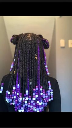 Purple Box Braids, Colored Box Braids, Purple Braids