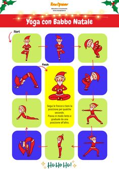 a poster with instructions on how to do yoga for babies and toddlers in spanish