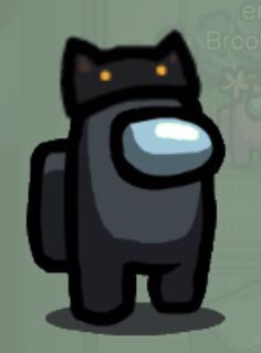 an animated black cat with glowing eyes