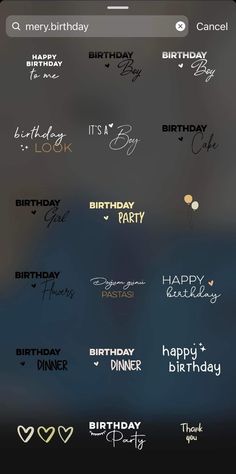 an iphone screen with birthday messages on it and the text happy birthday written in different languages