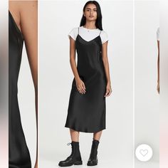 Never Worn - Brand New With Tags Gorgeous 100% Silk Questions? Leave A Comment Below! How To Style A Slip Dress, Sweater Over Dress, Slip Dress Outfit, Black Slip Dress, Midi Slip Dress, Maxi Slip Dress, Mini Slip Dress, Black Dresses Casual, Pullover Designs